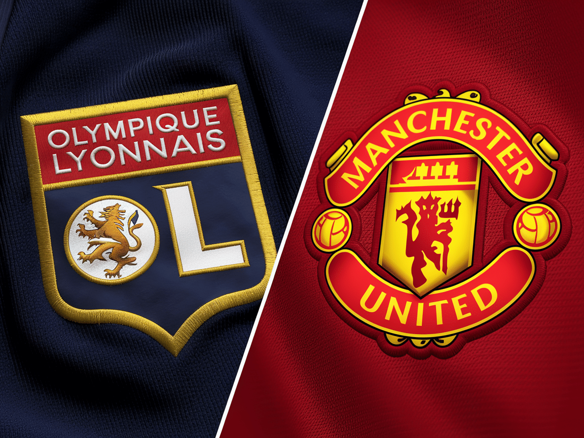 Manchester United Vs Lyon: Drama di Detik Akhir Bikin Skor Seri 7 Logo MU vs Lyon