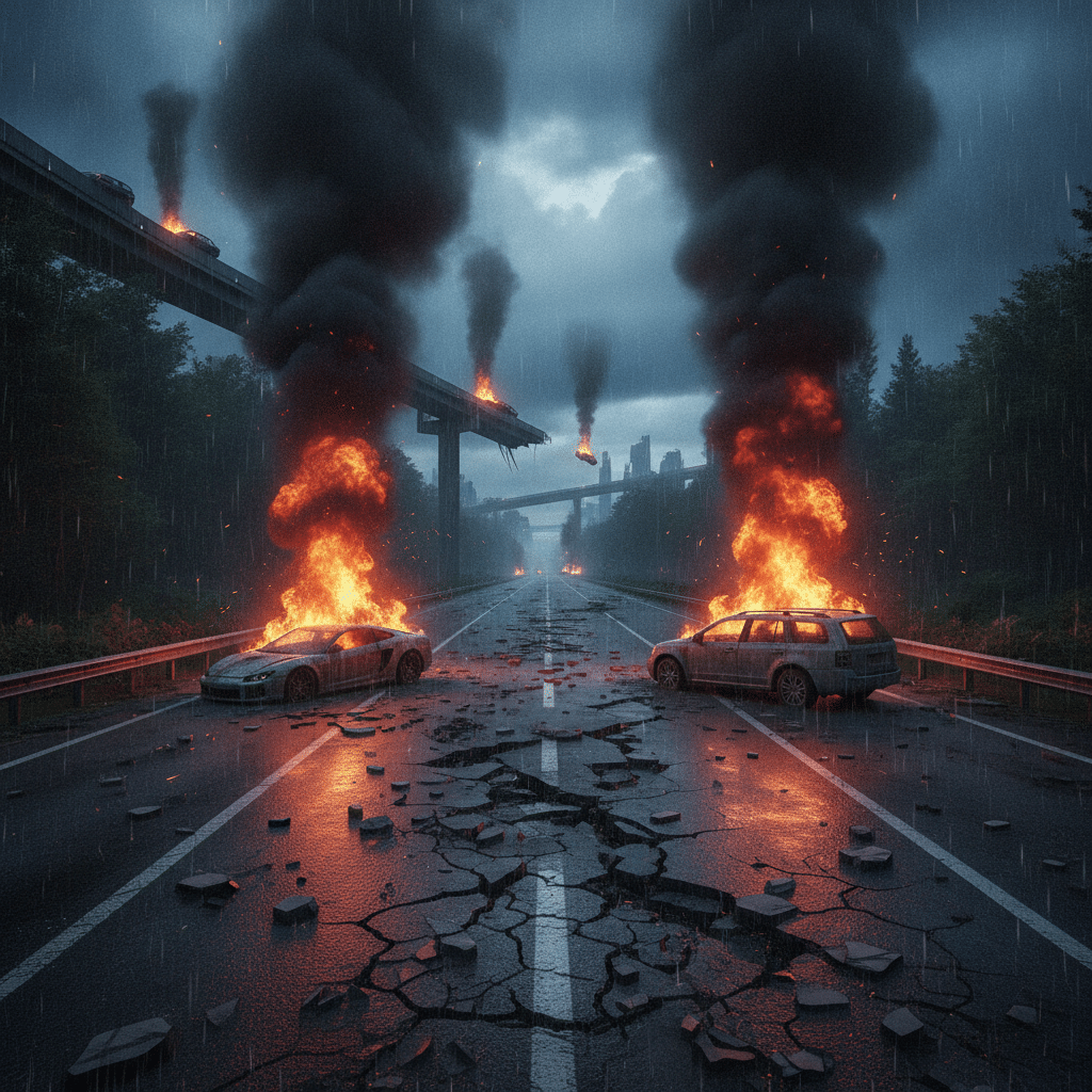 Kecelakaan di Jalan Tol Jagorawi 2 Tewas Terbakar 3 jalan tol jagorawi